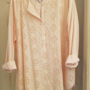 Loft peach summer cut out top